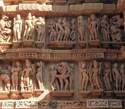 immagine di sculture antiche Kajuraho